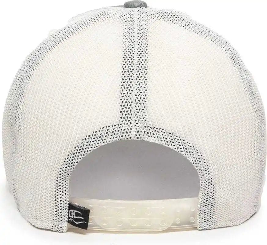 Oc Sports Rgr-360m Adjustable Mesh Back Cap - Sage White - Gray / 6 7/8’’ - 7 1/2’’