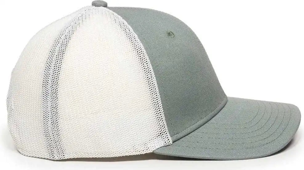 Oc Sports Rgr-360m Adjustable Mesh Back Cap - Sage White - Gray / 6 7/8’’ - 7 1/2’’