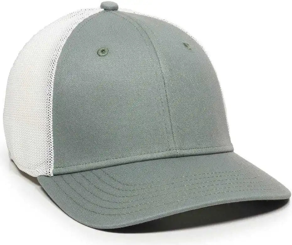 Oc Sports Rgr-360m Adjustable Mesh Back Cap - Sage White - Gray / 6 7/8’’ - 7 1/2’’