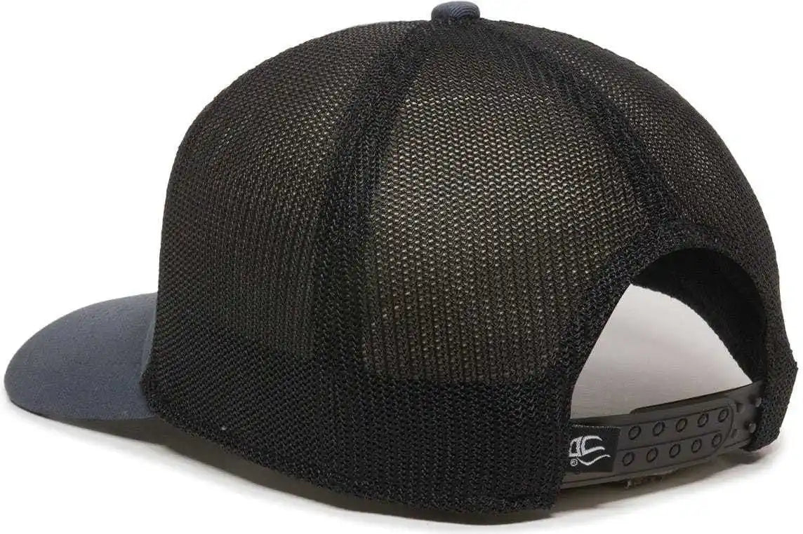 Oc Sports Rgr-360m Adjustable Mesh Back Cap - Slate Black - Navy / 6 7/8’’ - 7 1/2’’