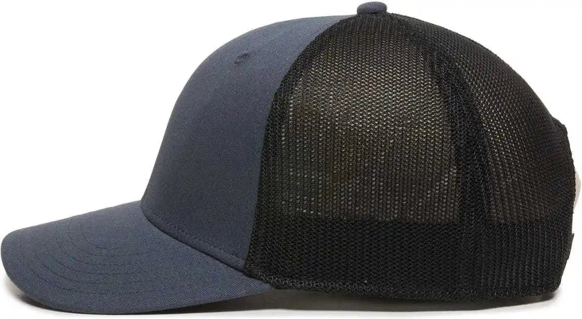Oc Sports Rgr-360m Adjustable Mesh Back Cap - Slate Black - Navy / 6 7/8’’ - 7 1/2’’