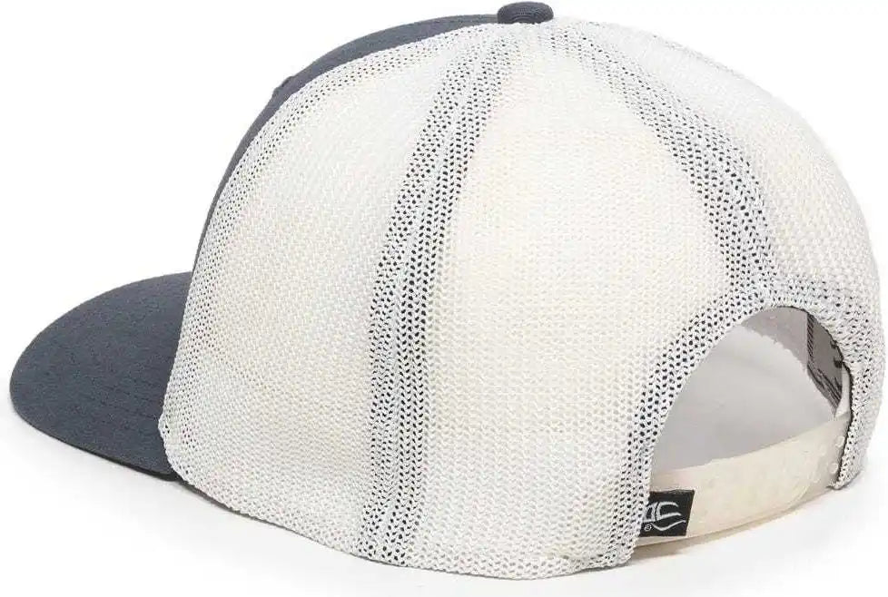 Oc Sports Rgr-360m Adjustable Mesh Back Cap - Slate White - Navy / 6 7/8’’ - 7 1/2’’