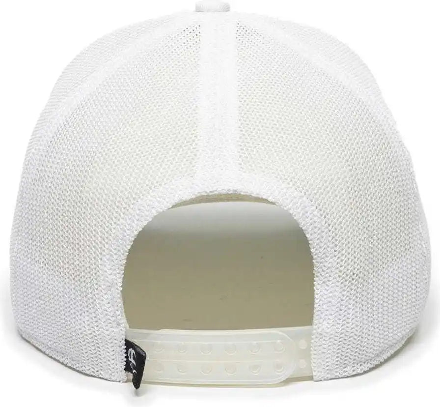 Oc Sports Rgr-360m Adjustable Mesh Back Cap - White - 6 7/8’’ - 7 1/2’’