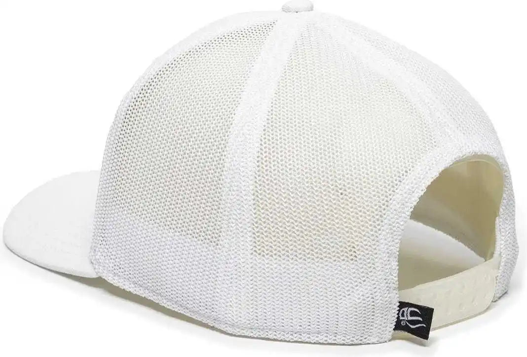 Oc Sports Rgr-360m Adjustable Mesh Back Cap - White - 6 7/8’’ - 7 1/2’’