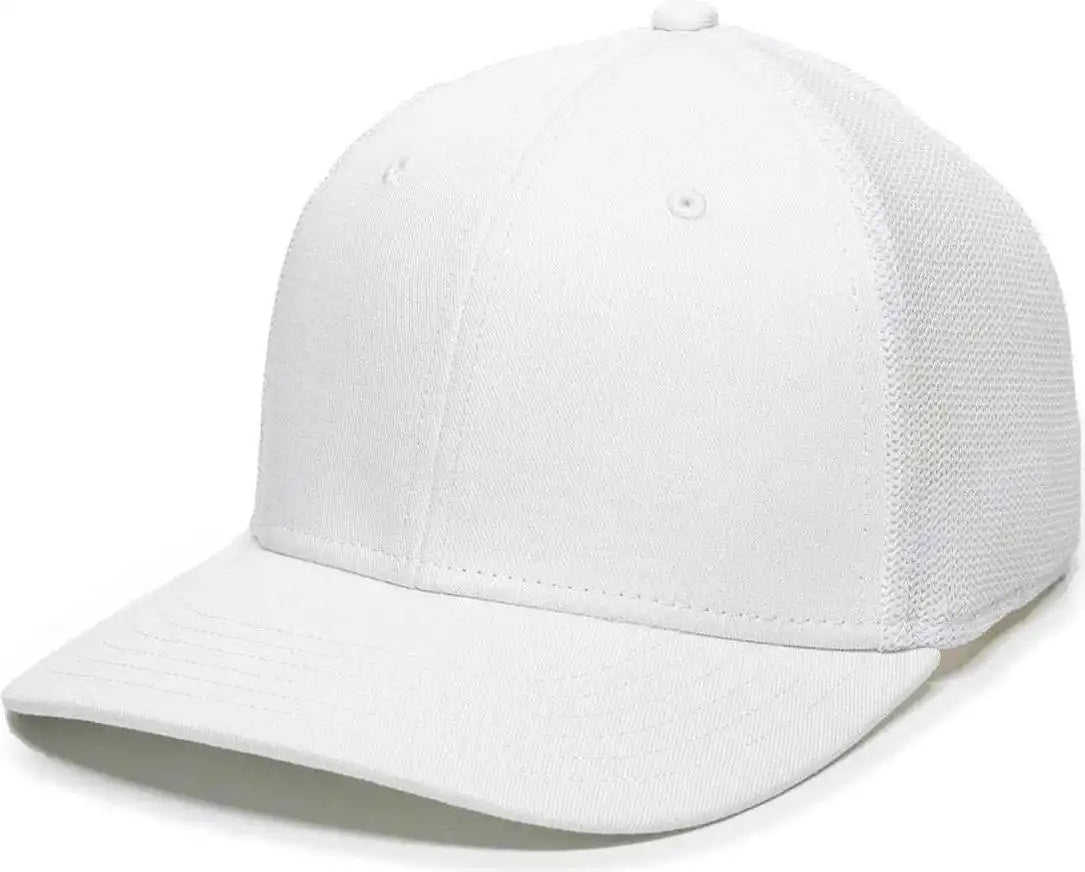 Oc Sports Rgr-360m Adjustable Mesh Back Cap - White - 6 7/8’’ - 7 1/2’’