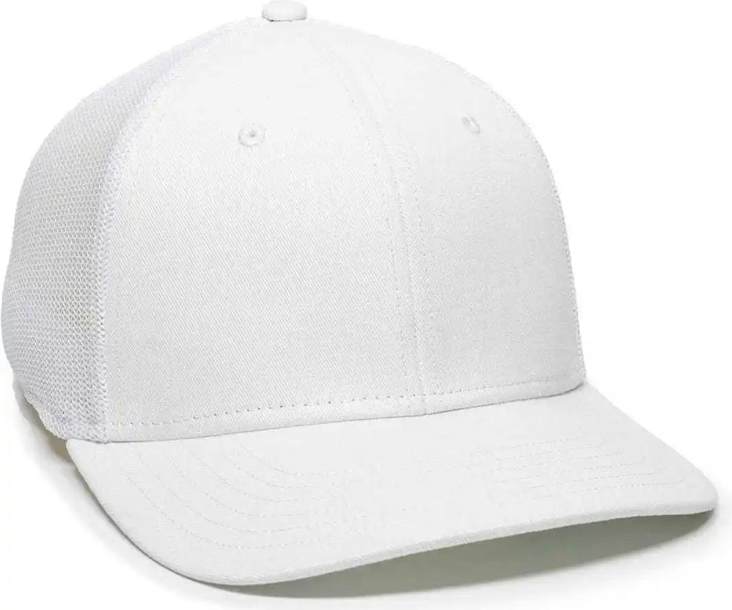 Oc Sports Rgr-360m Adjustable Mesh Back Cap - White - 6 7/8’’ - 7 1/2’’