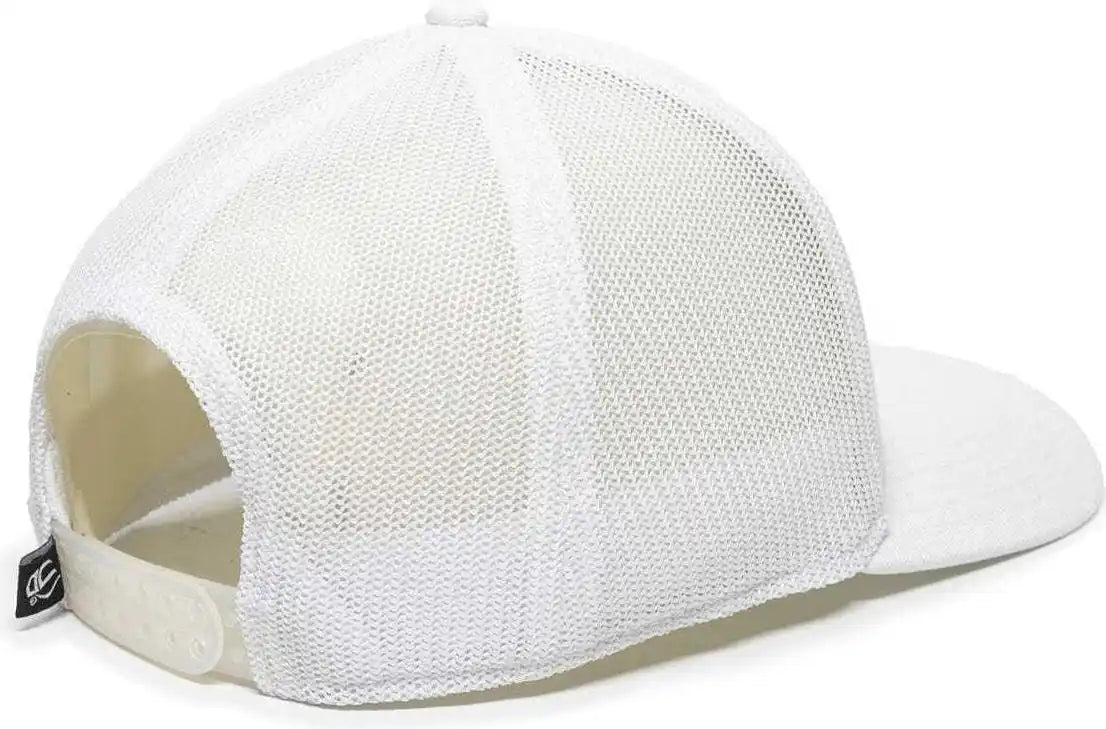 Oc Sports Rgr-360m Adjustable Mesh Back Cap - White - 6 7/8’’ - 7 1/2’’