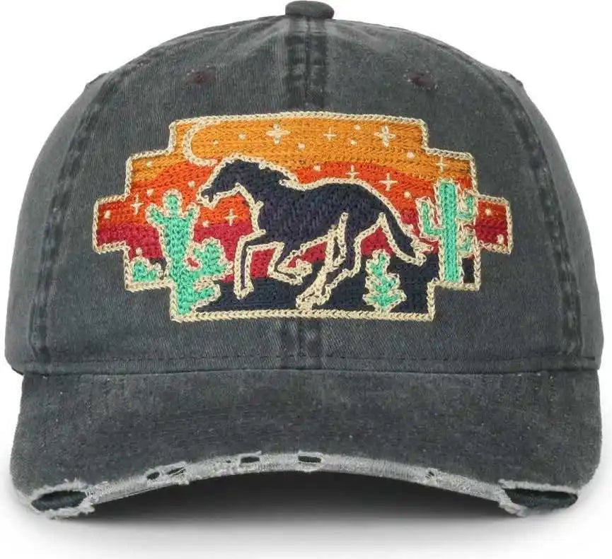 Oc Sports Rmblr-02 Wild Mustang Patch Cap - Black - Ladies