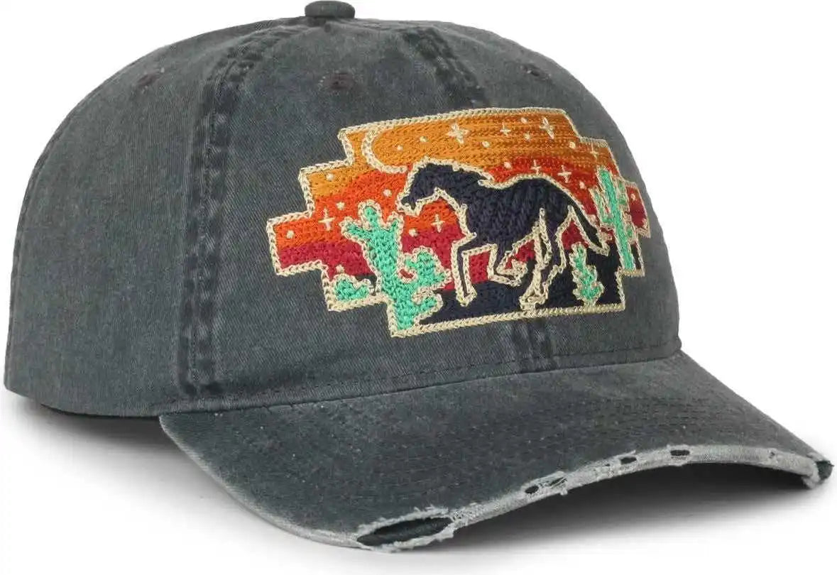 Oc Sports Rmblr-02 Wild Mustang Patch Cap - Black - Ladies