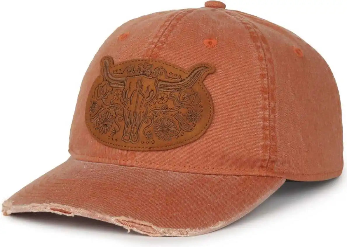 Oc Sports Rmblr-06 Longhorn Skull Cap - Clay - Tan / Ladies
