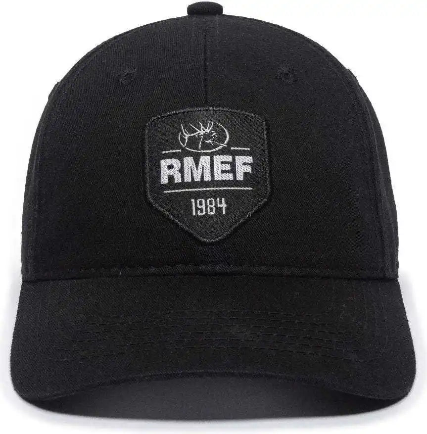 Oc Sports Rmef11p Solid Back Adjustable Cap -black - Black / 6 7/8’’ - 7 1/2’’