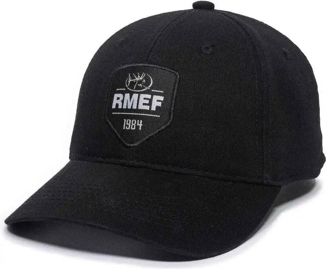 Oc Sports Rmef11p Solid Back Adjustable Cap -black - Black / 6 7/8’’ - 7 1/2’’