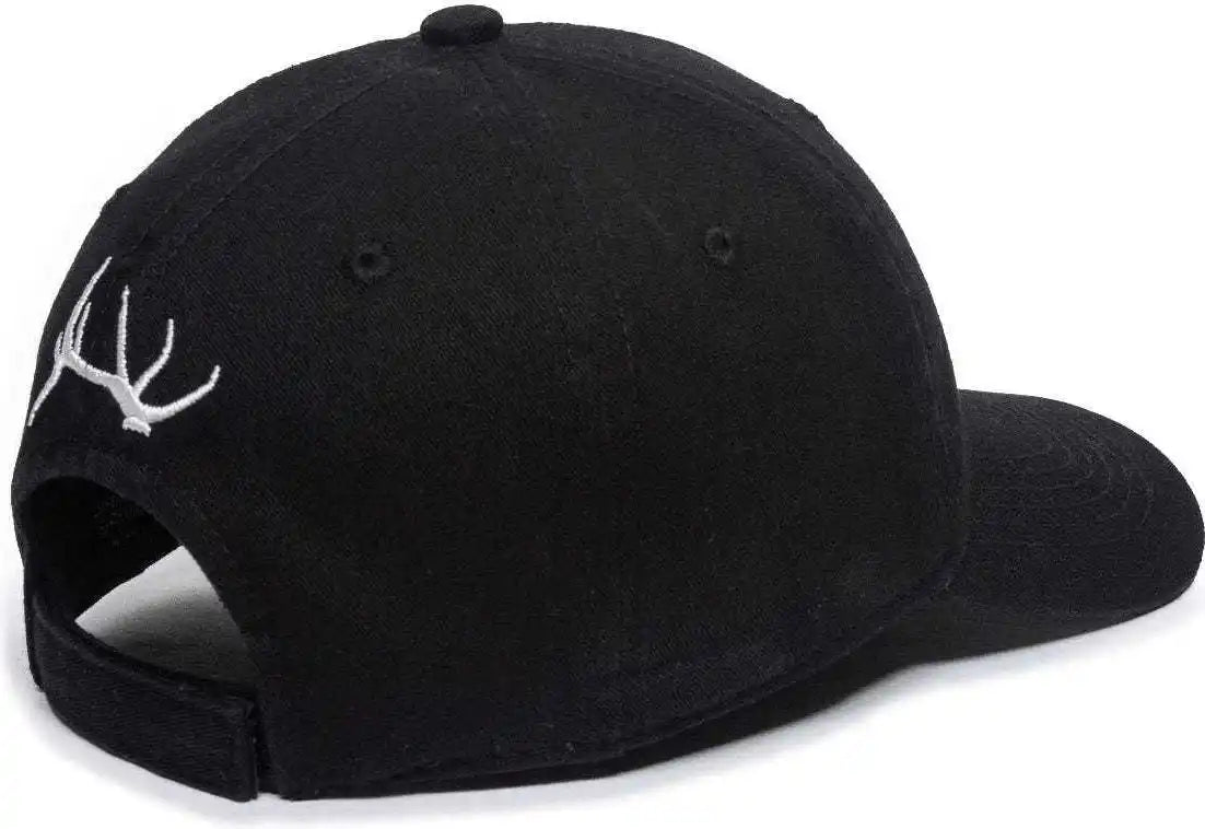 Oc Sports Rmef11p Solid Back Adjustable Cap -black - Black / 6 7/8’’ - 7 1/2’’