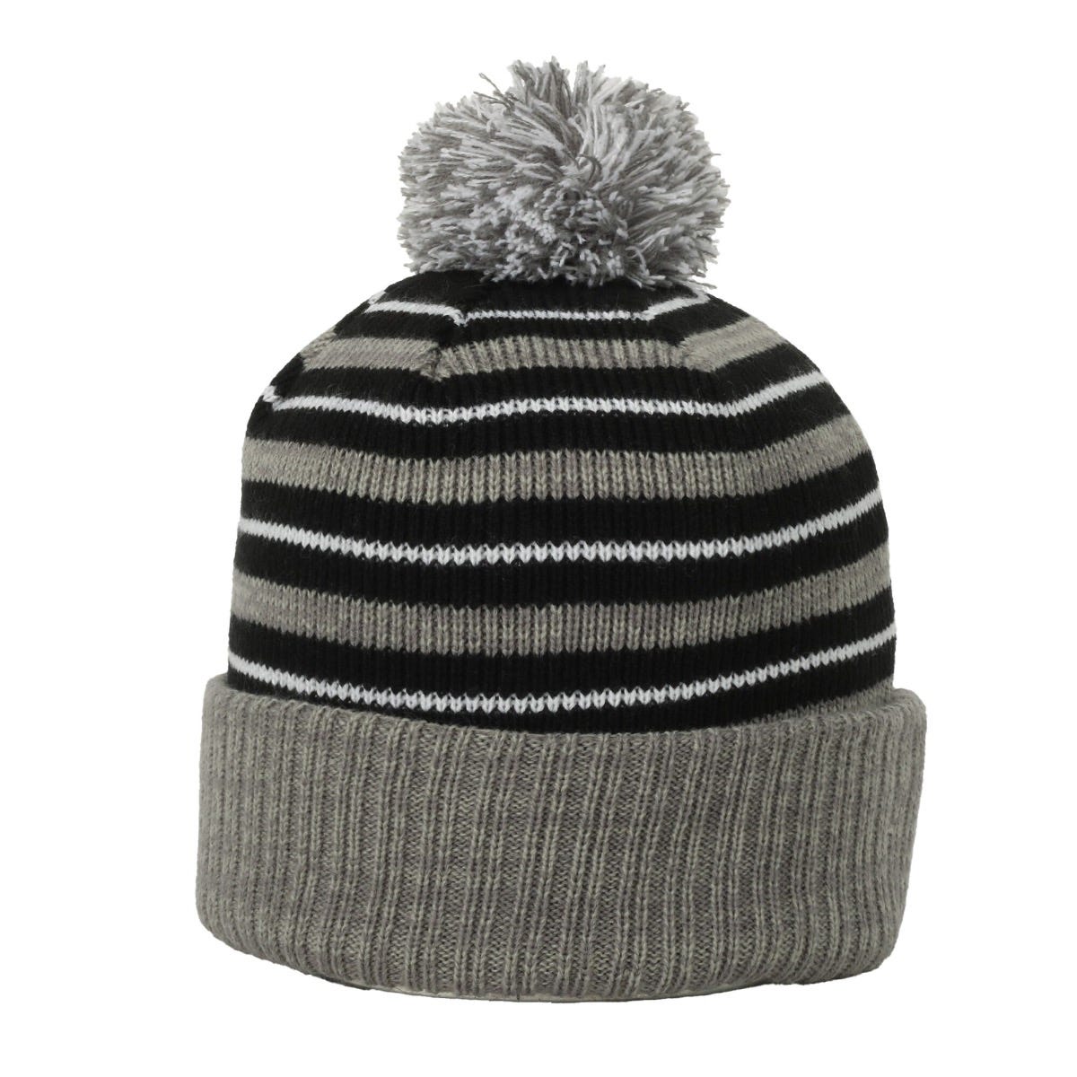 Oc Sports Rp-100 Removable Pom Watch Cap - Black Grey White