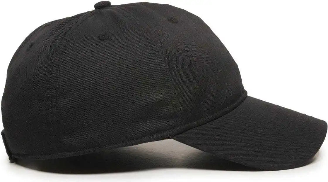 Oc Sports Rpet100 Certified Recycled Pet Lightly Structured Cap - Black - 6 7/8’’ - 7 1/2’’