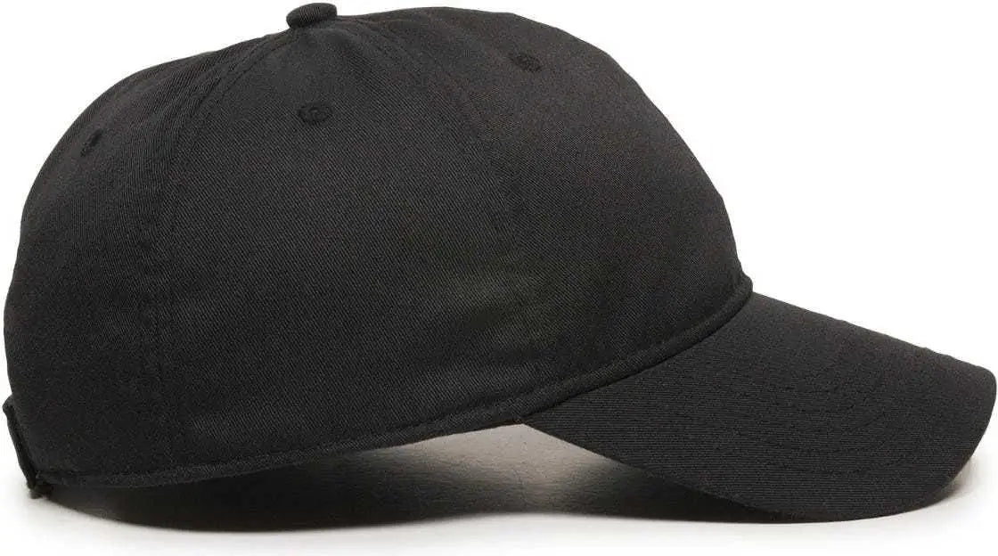 Oc Sports Rpet100 Certified Recycled Pet Lightly Structured Cap - Black - 6 7/8’’ - 7 1/2’’