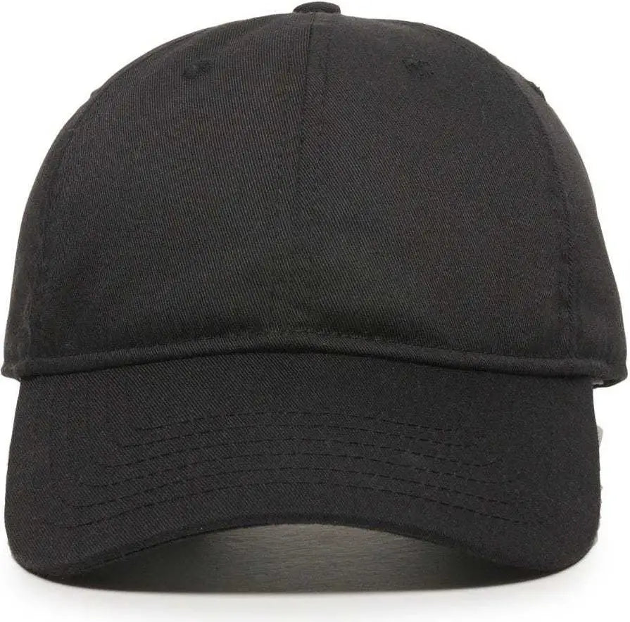 Oc Sports Rpet100 Certified Recycled Pet Lightly Structured Cap - Black - 6 7/8’’ - 7 1/2’’