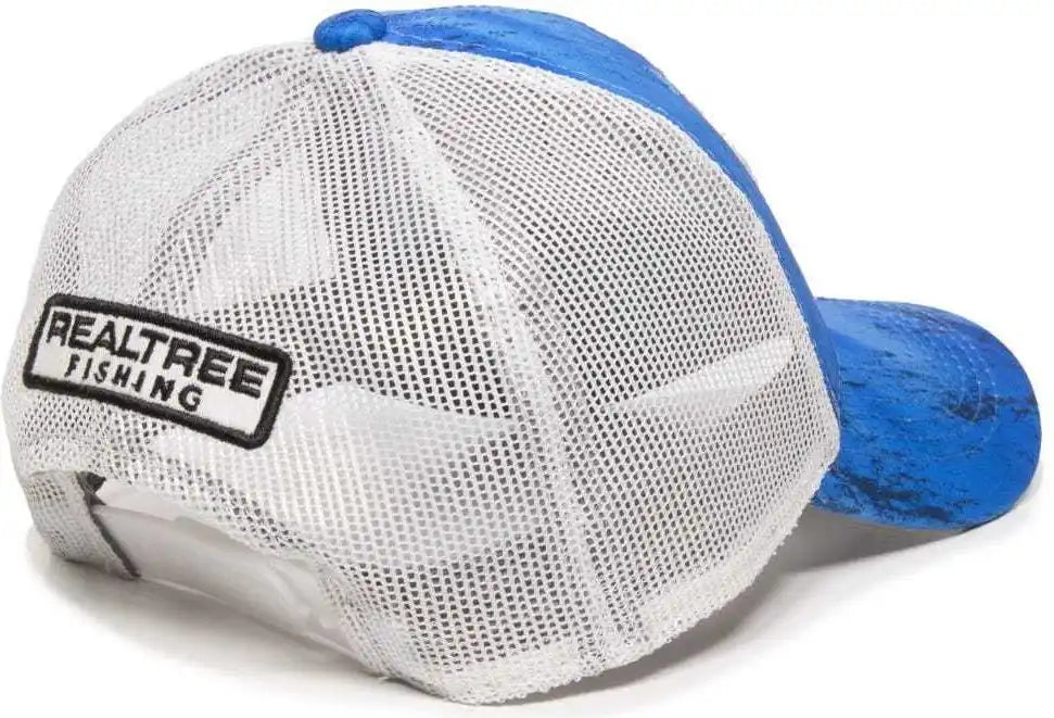 Oc Sports Rt06a Adjustable Mesh Back Cap - Realtree Fishing Light Blue White - Columbia / 6 7/8’’ - 7 1/2’’