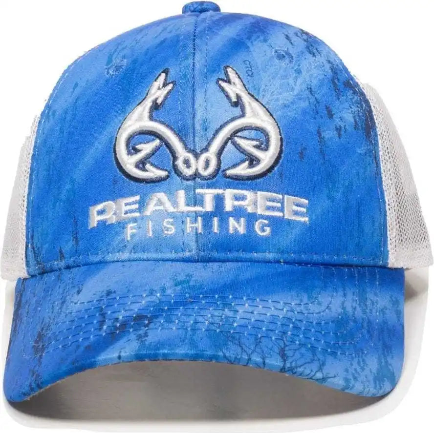 Oc Sports Rt06a Adjustable Mesh Back Cap - Realtree Fishing Light Blue White - Columbia / 6 7/8’’ - 7 1/2’’