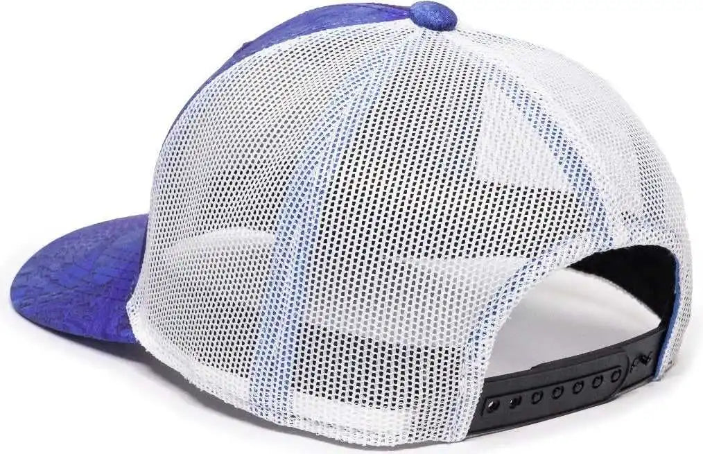 Oc Sports Rtf03a Realtree Series Cap - Fishing Wav3 White - 6 7/8’’ - 7 1/2’’
