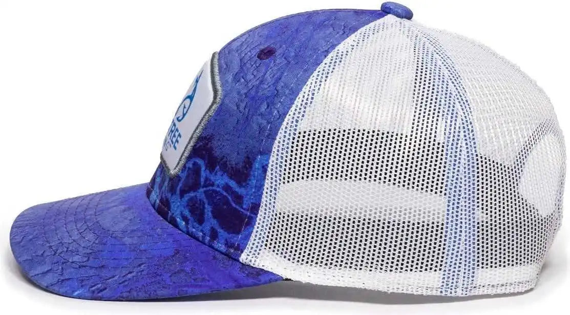 Oc Sports Rtf03a Realtree Series Cap - Fishing Wav3 White - 6 7/8’’ - 7 1/2’’