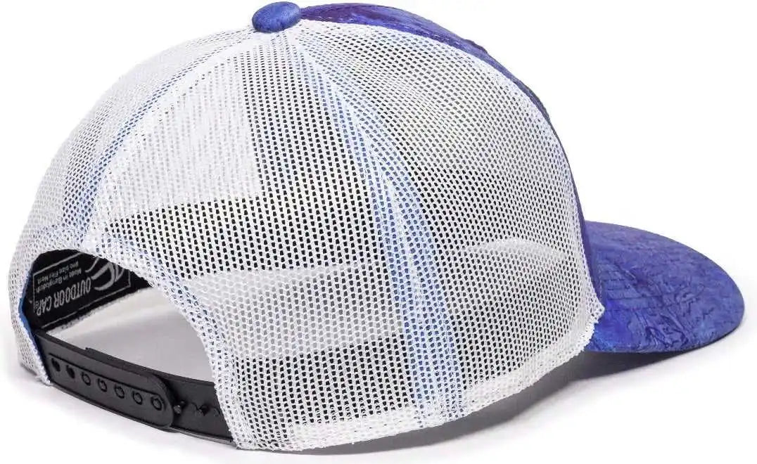 Oc Sports Rtf03a Realtree Series Cap - Fishing Wav3 White - 6 7/8’’ - 7 1/2’’