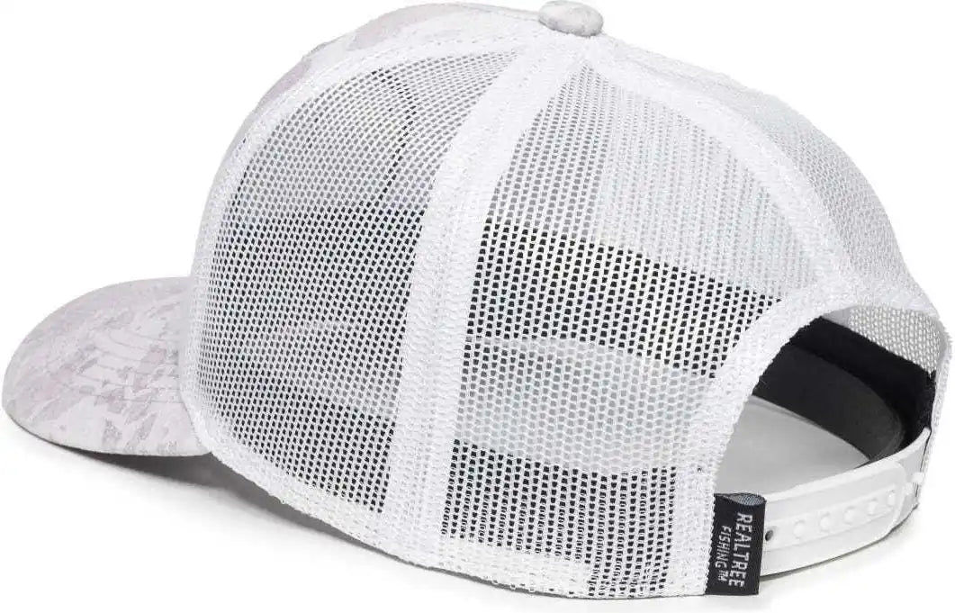 Oc Sports Rtf04a Structured Mesh Back Cap - Realtree Fishing Wav3 White - 6 7/8’’ - 7 1/2’’