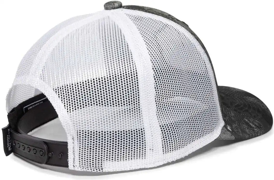 Oc Sports Rtf04a Structured Mesh Back Cap - Realtree Fishing Wav3 Mirage Gray White - 6 7/8’’ - 7 1/2’’