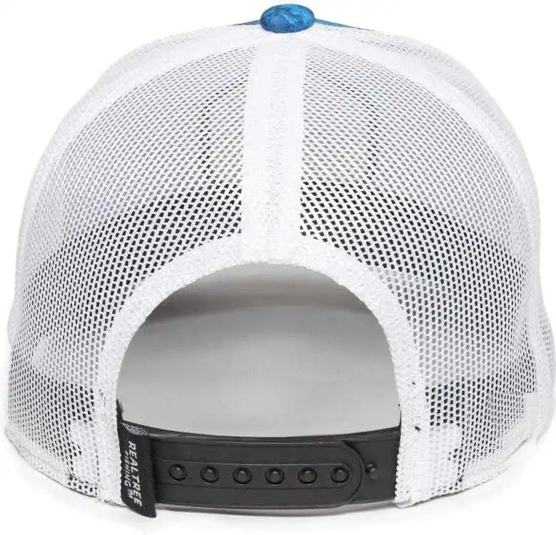 Oc Sports Rtf04a Structured Mesh Back Cap - Realtree Fishing Wav3 Provence Blue White - 6 7/8’’ - 7 1/2’’