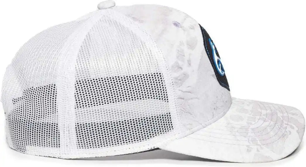 Oc Sports Rtf04a Structured Mesh Back Cap - Realtree Fishing Wav3 White - 6 7/8’’ - 7 1/2’’