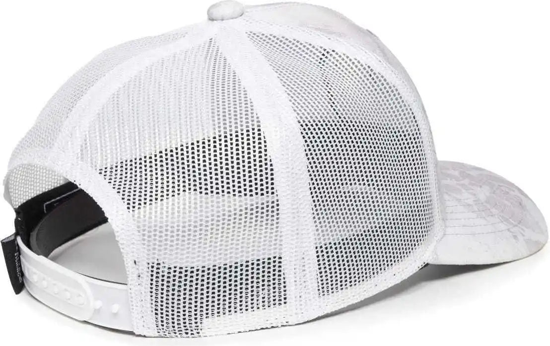 Oc Sports Rtf04a Structured Mesh Back Cap - Realtree Fishing Wav3 White - 6 7/8’’ - 7 1/2’’