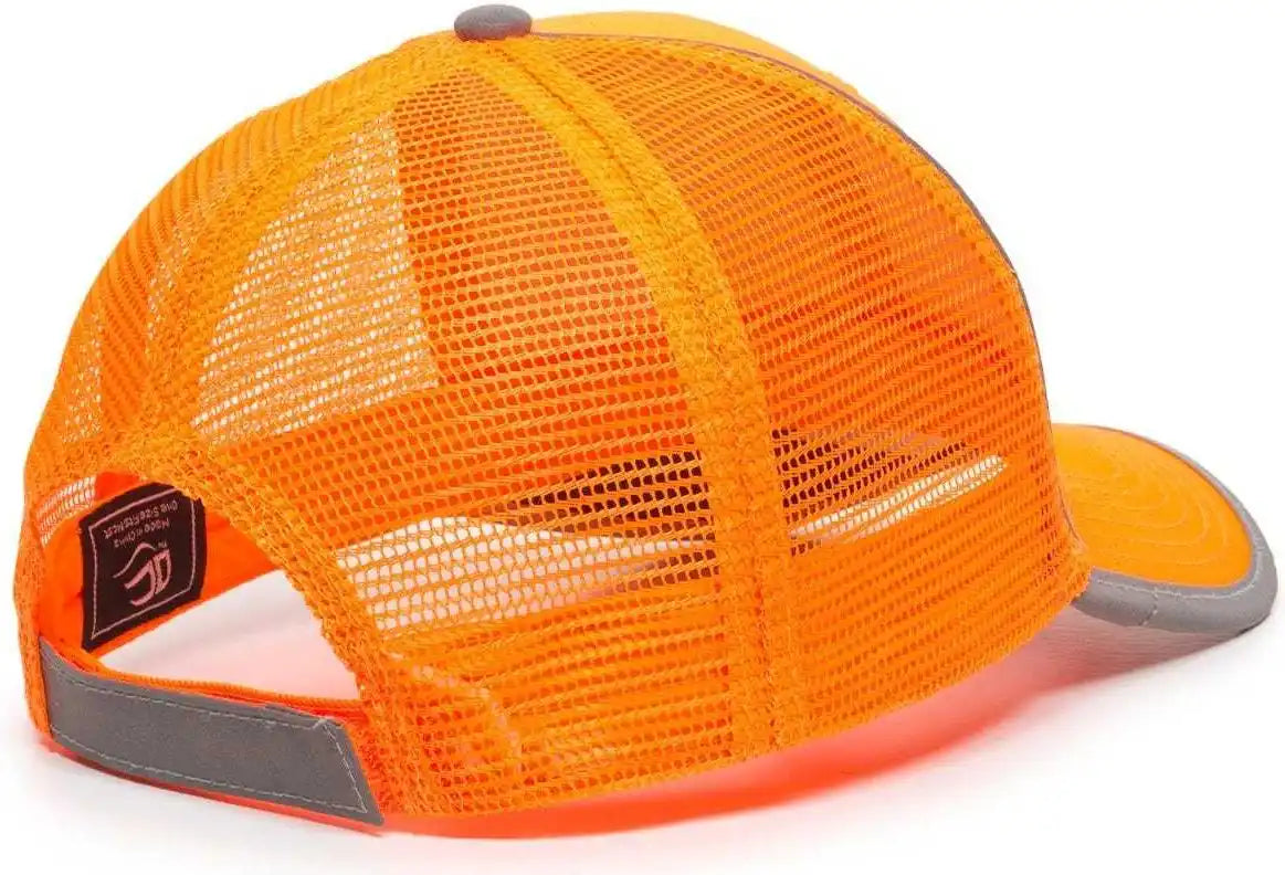 Oc Sports Saf-300m Adjustable Mesh Back Cap that is Easily Visible - Blaze - 6 7/8’’ - 7 1/2’’