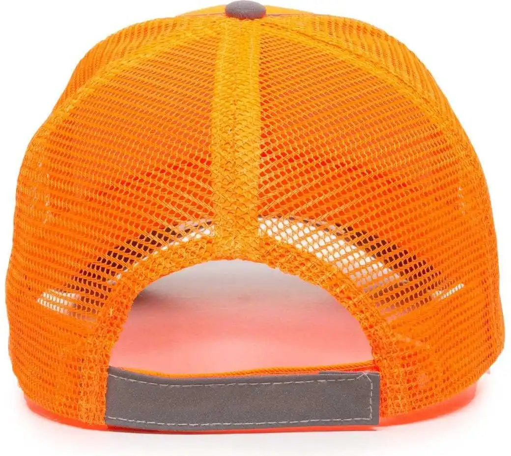 Oc Sports Saf-300m Adjustable Mesh Back Cap that is Easily Visible - Blaze - 6 7/8’’ - 7 1/2’’