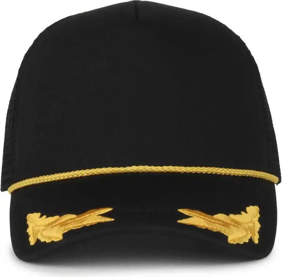 Oc Sports Se-foam Special Edition Embroidered Foam Mesh Trucker with Cords Cap - Black - Osfm