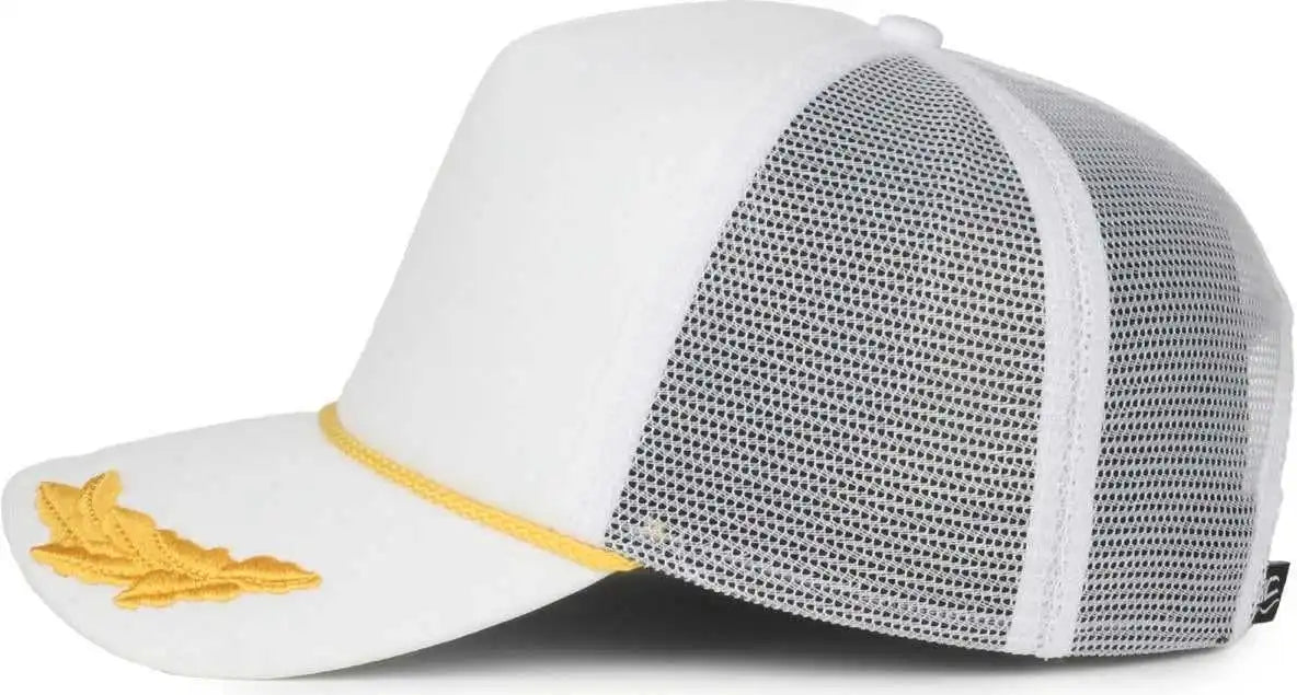 Oc Sports Se-foam Special Edition Embroidered Foam Mesh Trucker with Cords Cap - White - Osfm