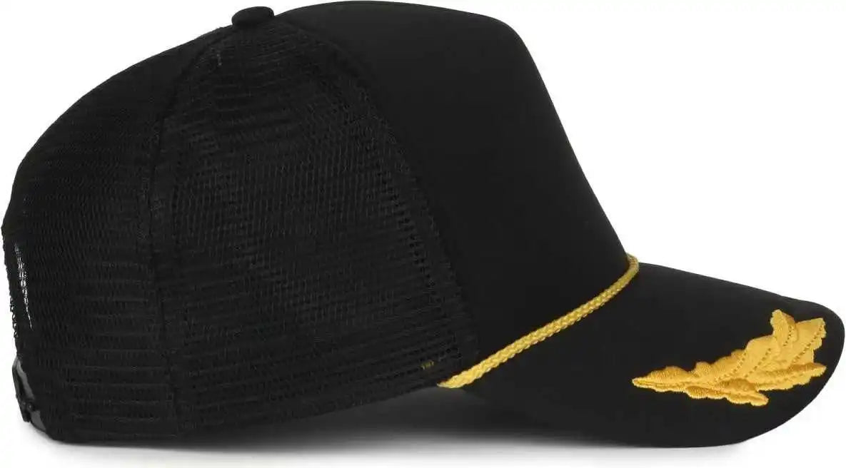 Oc Sports Se-foam Special Edition Embroidered Foam Mesh Trucker with Cords Cap - Black - Osfm