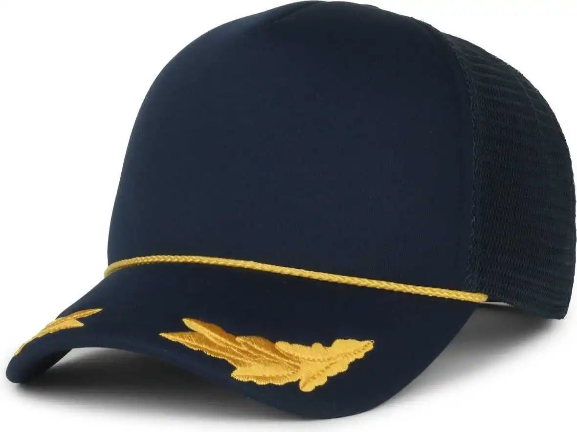Oc Sports Se-foam Special Edition Embroidered Foam Mesh Trucker with Cords Cap - Navy - Osfm