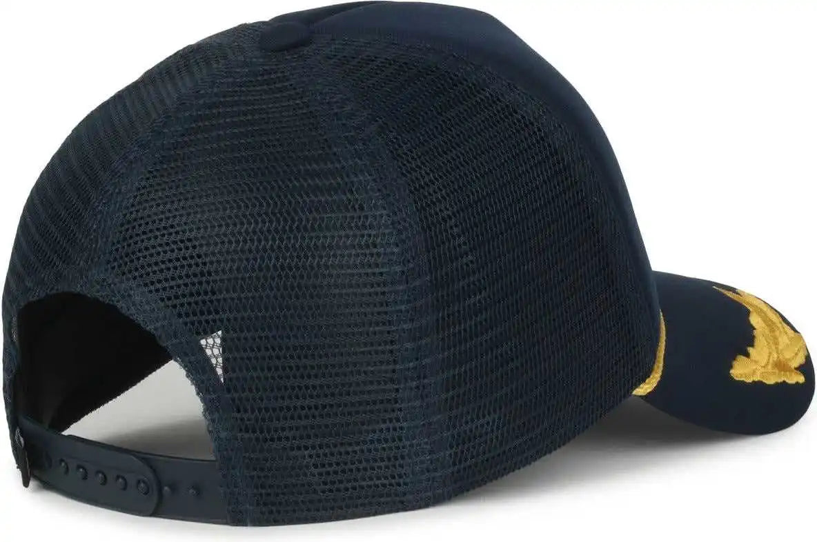 Oc Sports Se-foam Special Edition Embroidered Foam Mesh Trucker with Cords Cap - Navy - Osfm