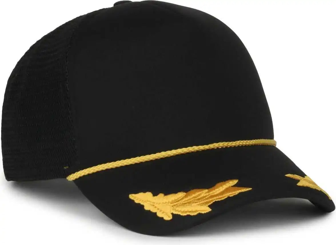 Oc Sports Se-foam Special Edition Embroidered Foam Mesh Trucker with Cords Cap - Black - Osfm