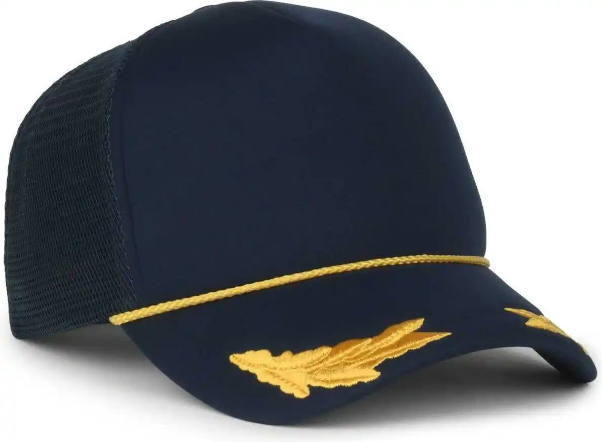 Oc Sports Se-foam Special Edition Embroidered Foam Mesh Trucker with Cords Cap - Navy - Osfm