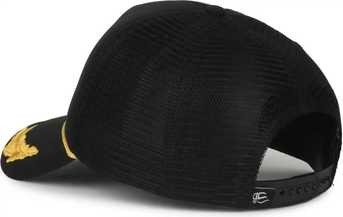Oc Sports Se-foam Special Edition Embroidered Foam Mesh Trucker with Cords Cap - Black - Osfm