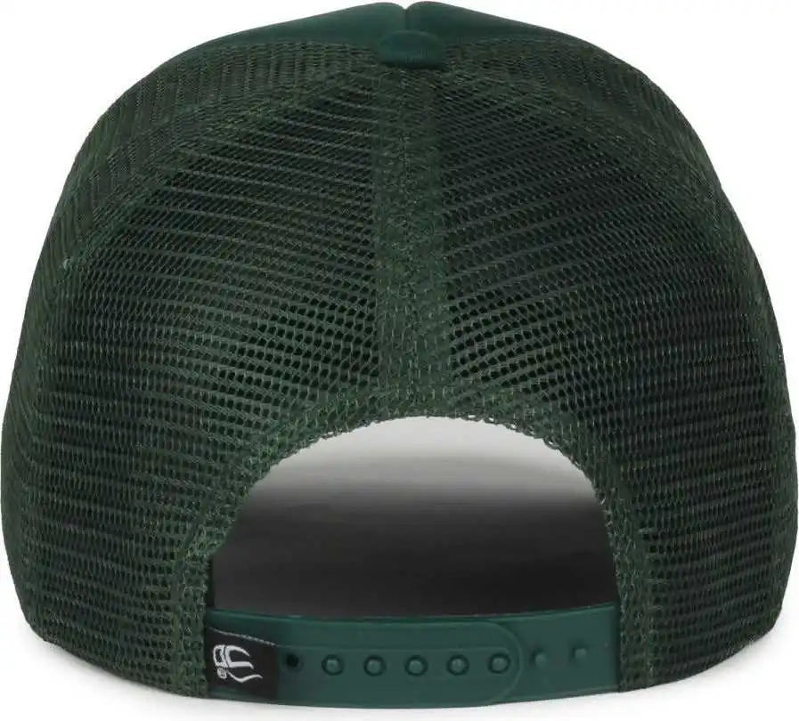 Oc Sports Se-foam Special Edition Embroidered Foam Mesh Trucker with Cords Cap - Dark Green - Osfm