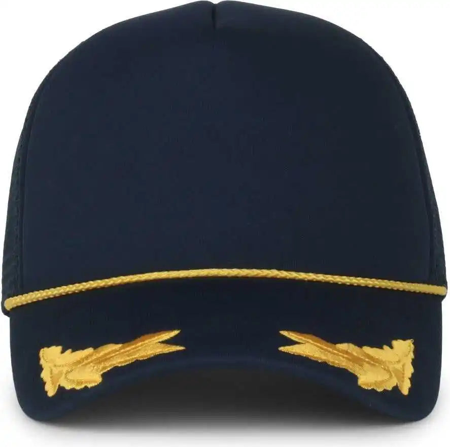 Oc Sports Se-foam Special Edition Embroidered Foam Mesh Trucker with Cords Cap - Navy - Osfm