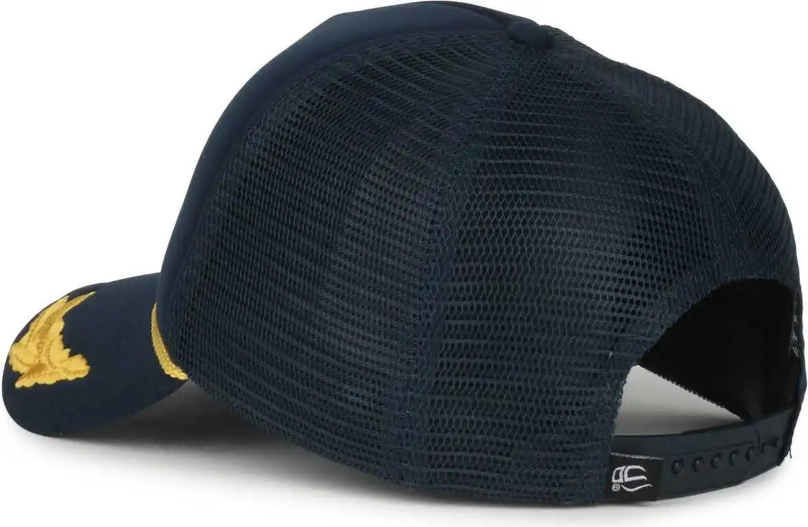 Oc Sports Se-foam Special Edition Embroidered Foam Mesh Trucker with Cords Cap - Navy - Osfm