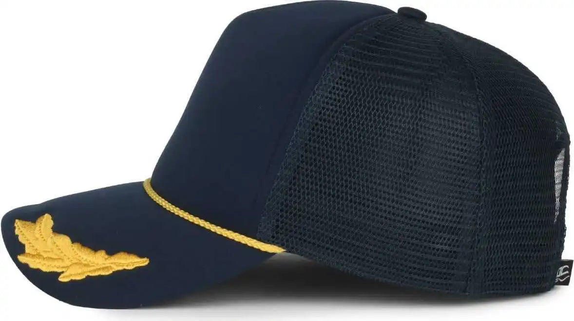 Oc Sports Se-foam Special Edition Embroidered Foam Mesh Trucker with Cords Cap - Navy - Osfm