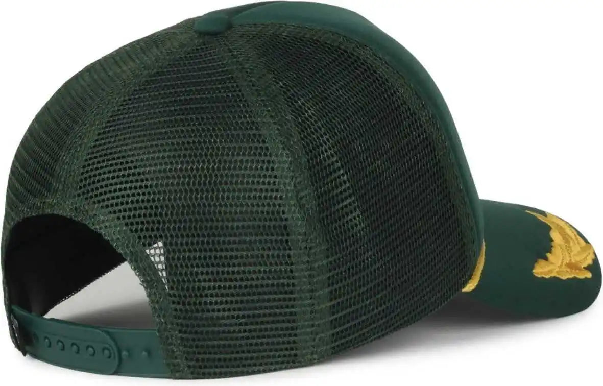 Oc Sports Se-foam Special Edition Embroidered Foam Mesh Trucker with Cords Cap - Dark Green - Osfm