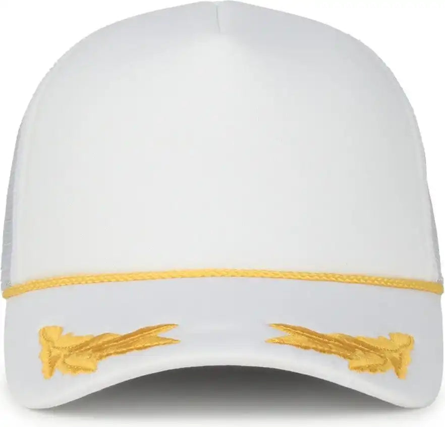 Oc Sports Se-foam Special Edition Embroidered Foam Mesh Trucker with Cords Cap - White - Osfm