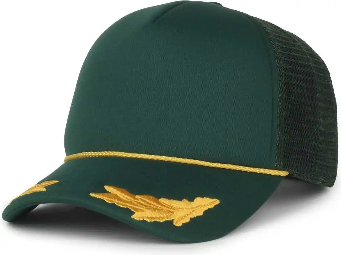 Oc Sports Se-foam Special Edition Embroidered Foam Mesh Trucker with Cords Cap - Dark Green - Osfm