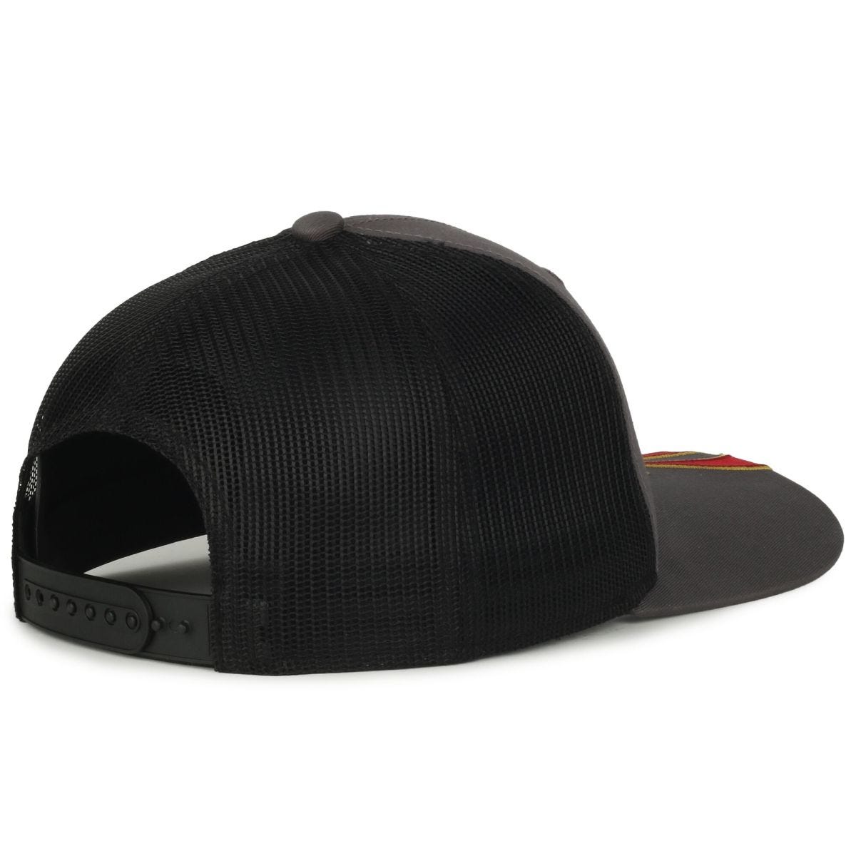Oc Sports Skrrt-01 Flame Embroidery Mesh Back Cap - Charcoal/black