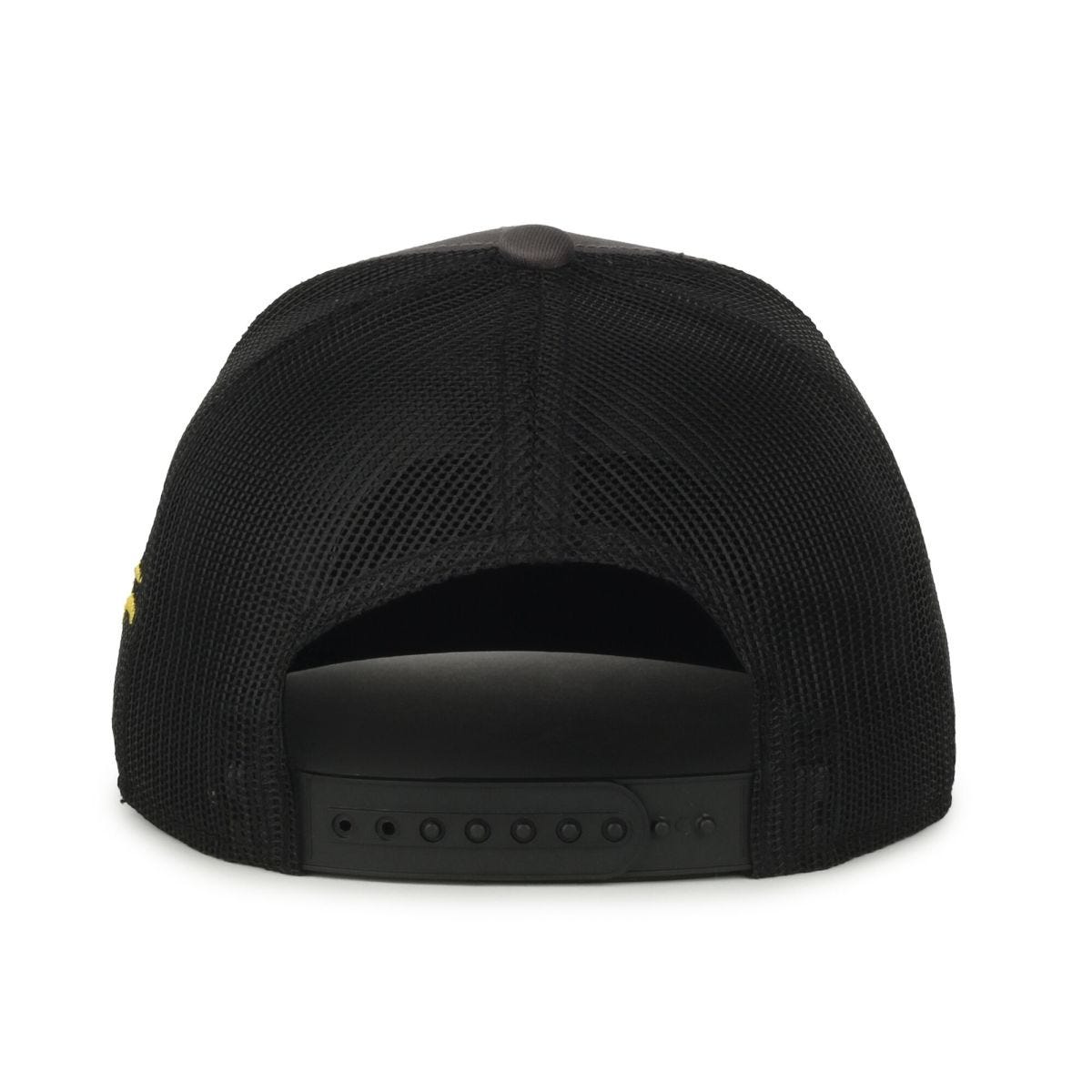 Oc Sports Skrrt-01 Flame Embroidery Mesh Back Cap - Charcoal/black